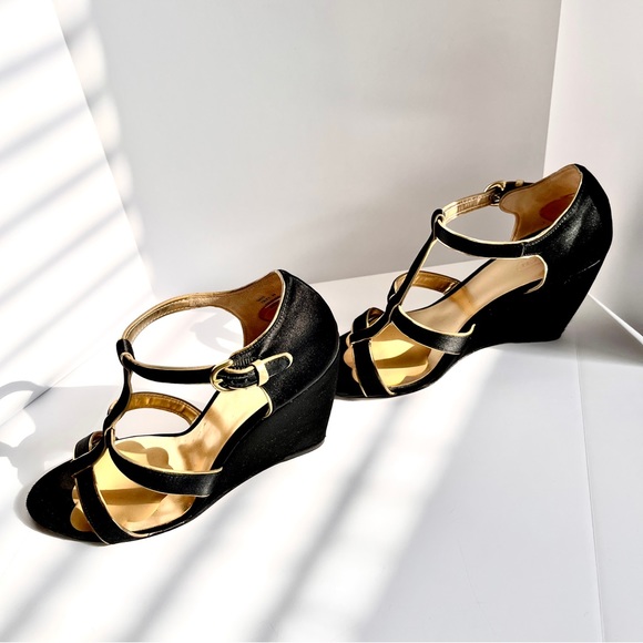 Coach Satin Wedge T-Strap Sandals “Trixy” - Picture 4 of 6